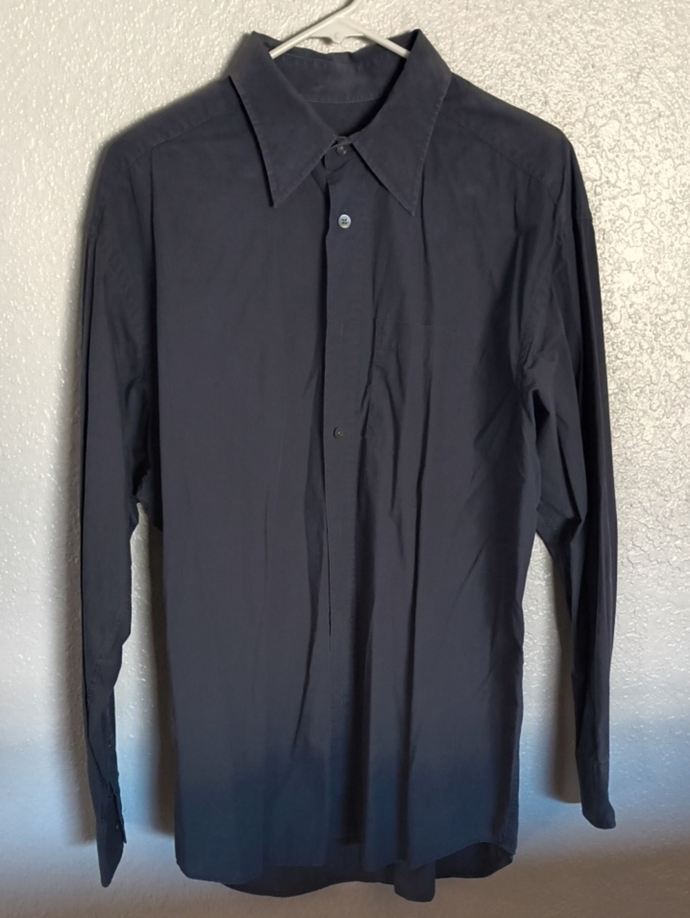 Banana Republic Men's Dark Gray Long-Sleeve Dress Shirt, Large